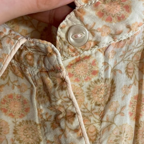 Isabel Marant-style floral 100% cotton blouse - Picture 8 of 11